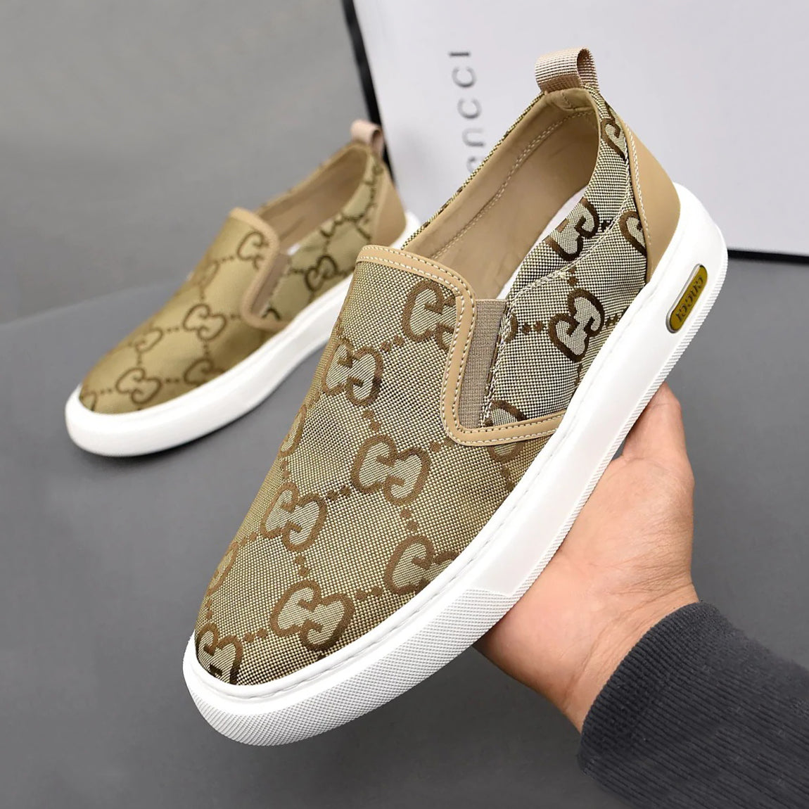 New Classic G Logo Canvas Casual Fashion Slip-on Shoes XC0424040801