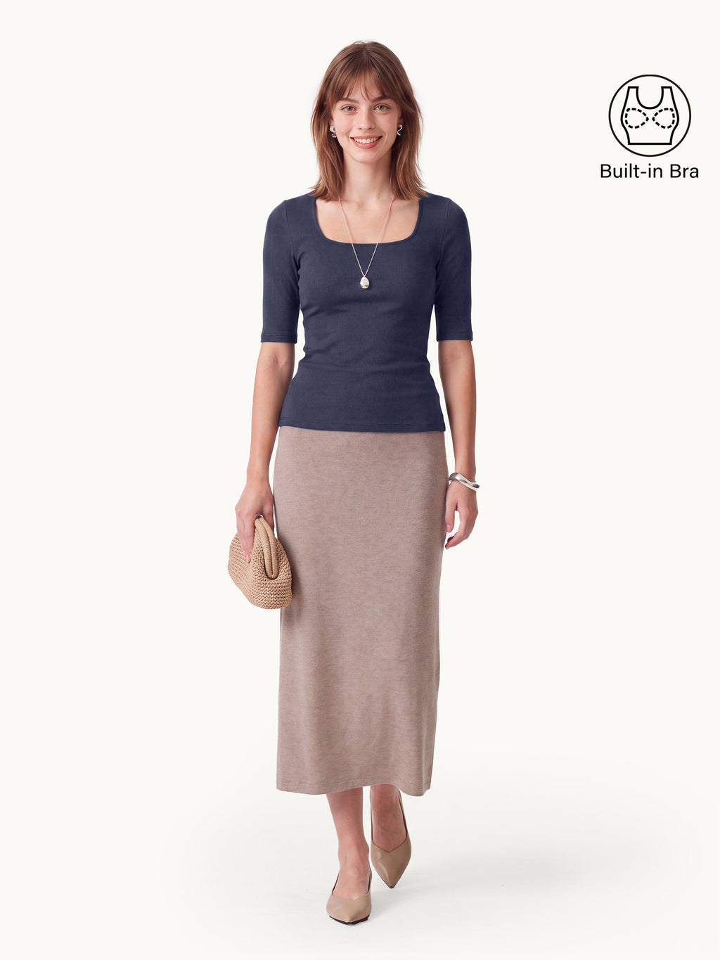 Eco-Mousse® Elbow Sleeve Bra Top