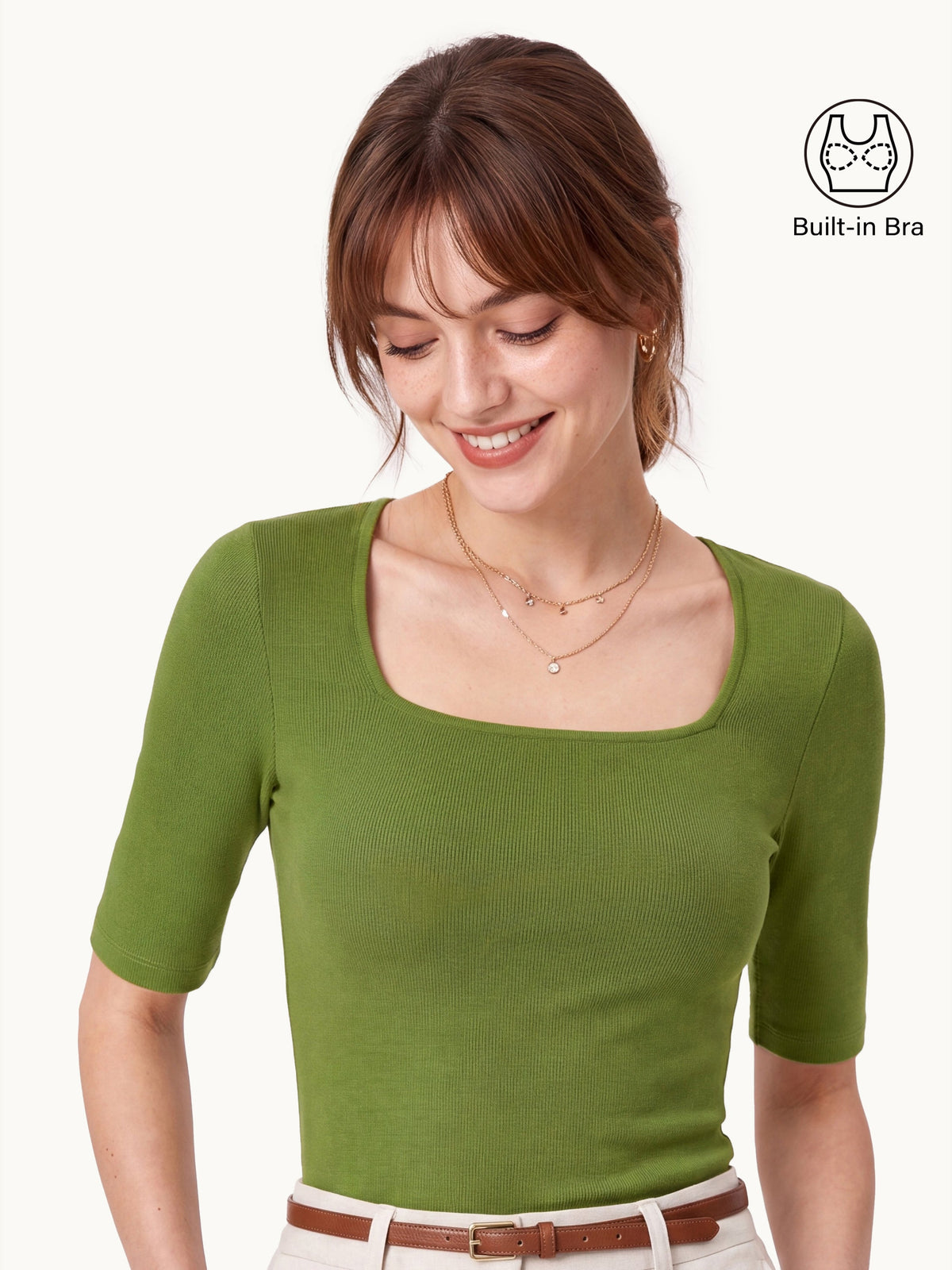 Eco-Mousse® Elbow Sleeve Bra Top