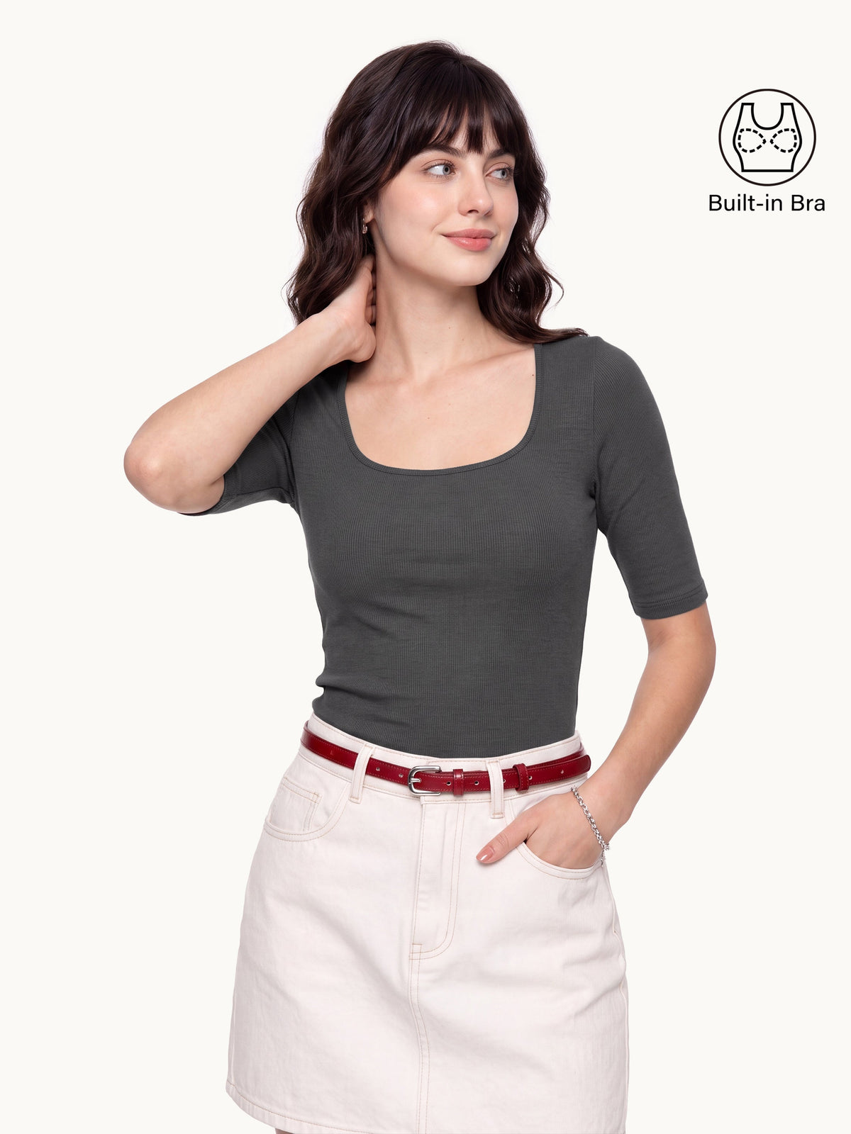 Eco-Mousse® Elbow Sleeve Bra Top