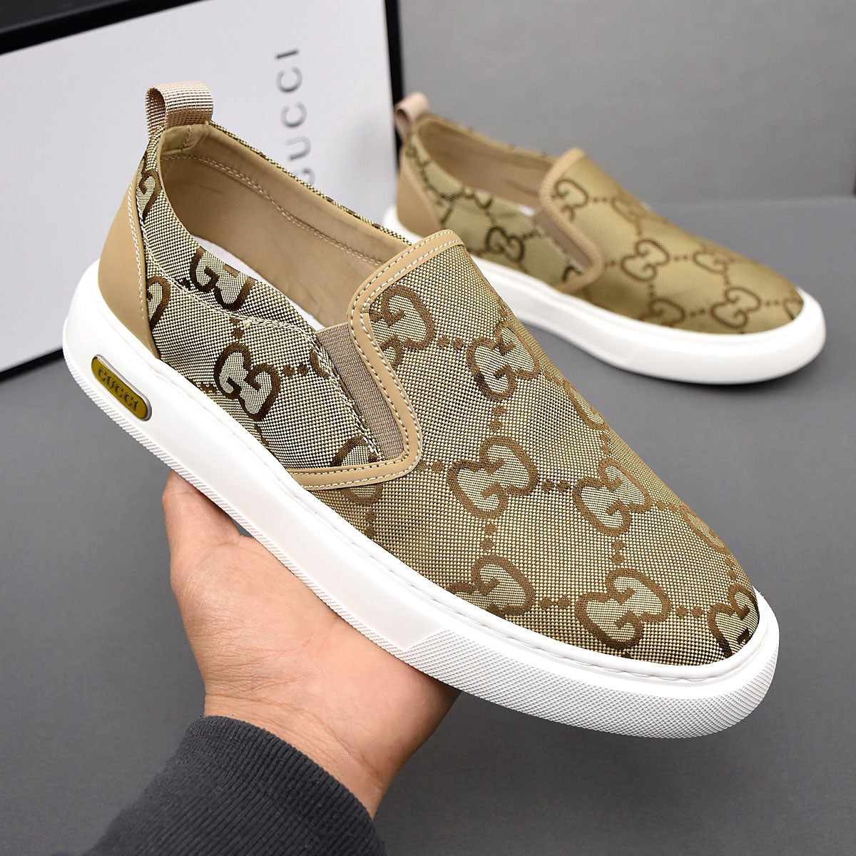 New Classic G Logo Canvas Casual Fashion Slip-on Shoes XC0424040801