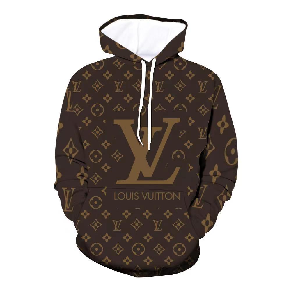 V Logo Loose printed hooded