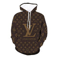 V Logo Loose printed hooded