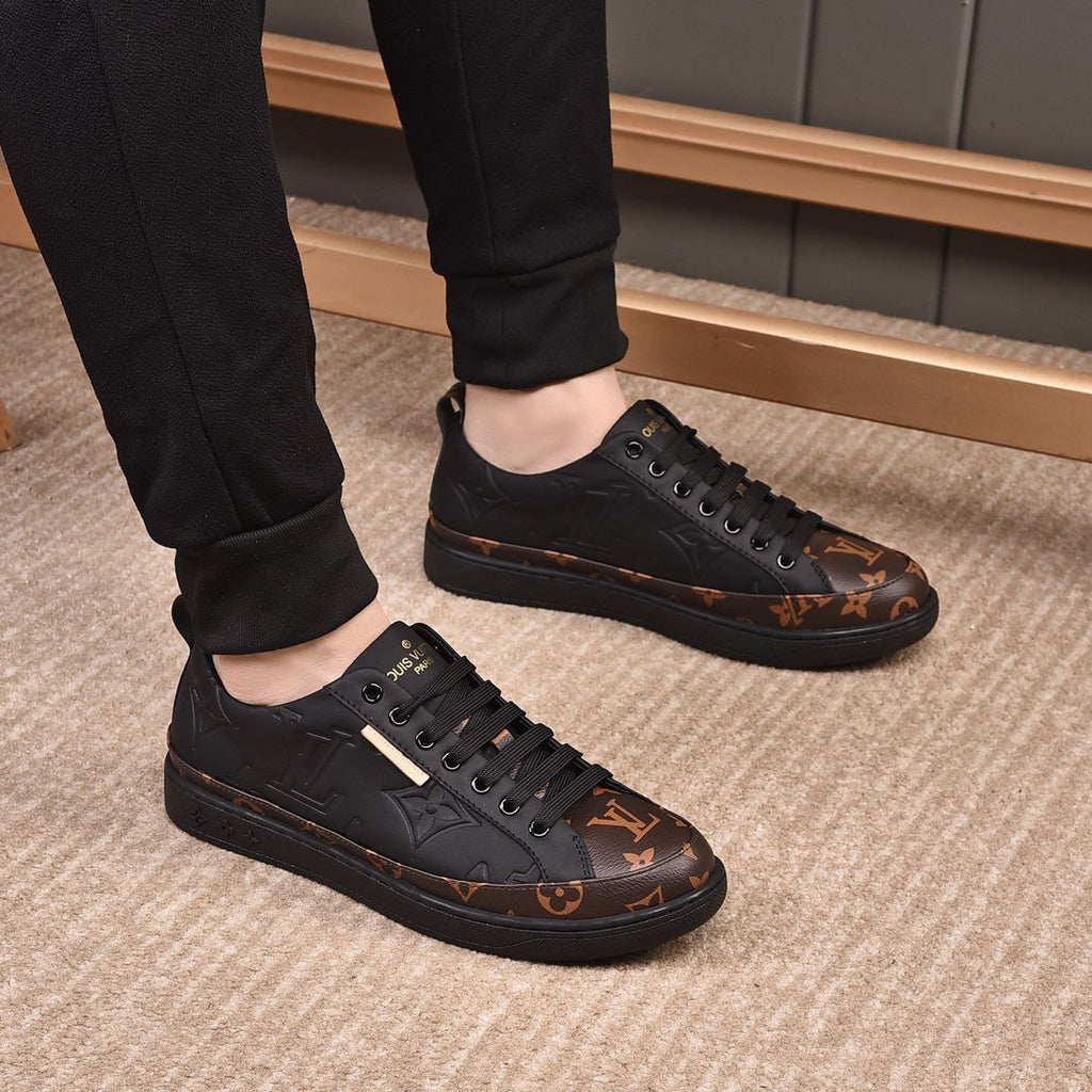 Luxury Pattern Two Tone Trendy Low-top Shoes