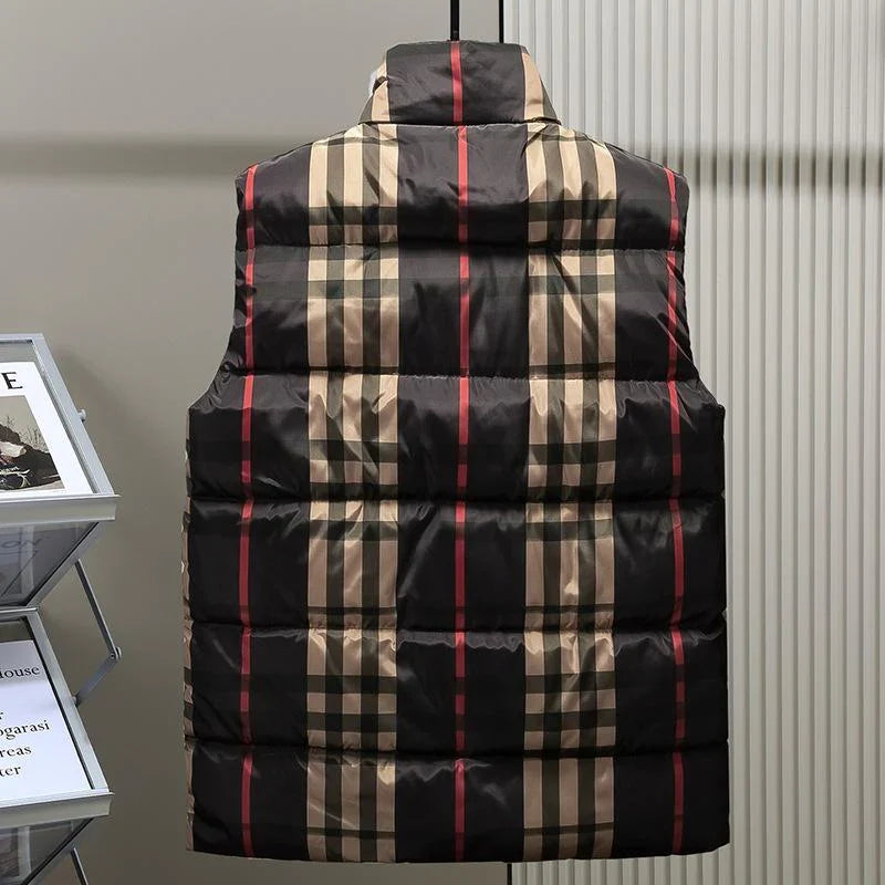 New fashion versatile plaid down cotton vest vest vest vest 1024010502