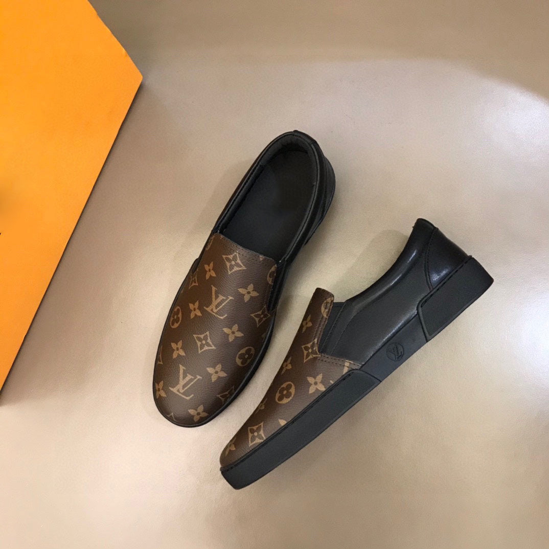 casual print slip-on loafers