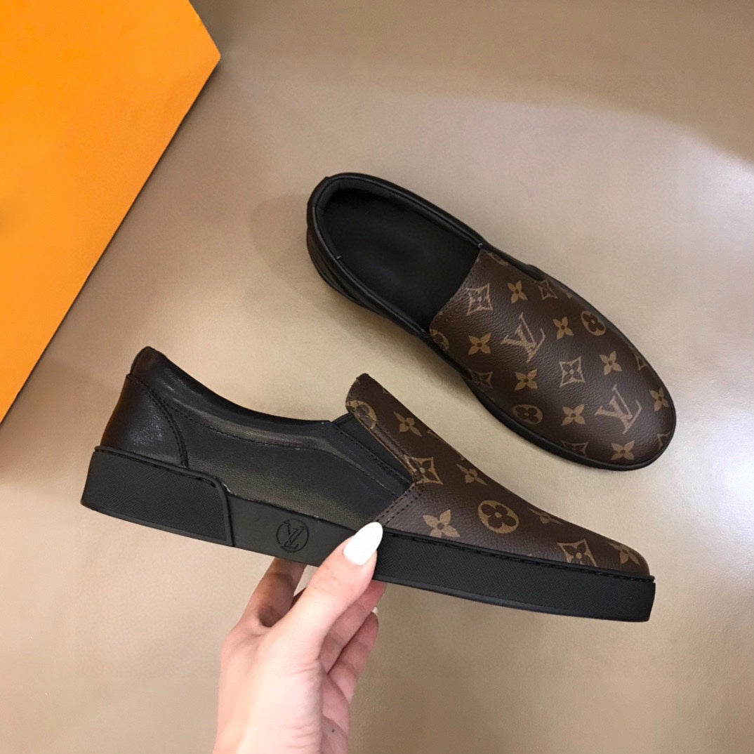 casual print slip-on loafers