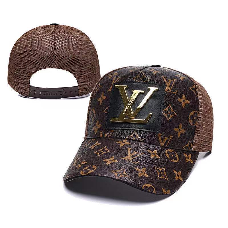 Branded full leather alphabet baseball cap