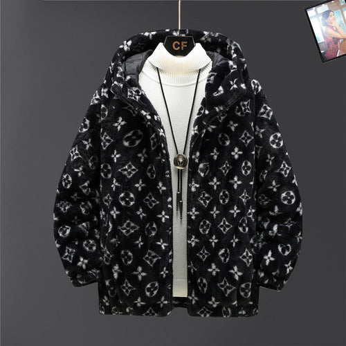 Autumn and winter new men's gold mink velvet jacket