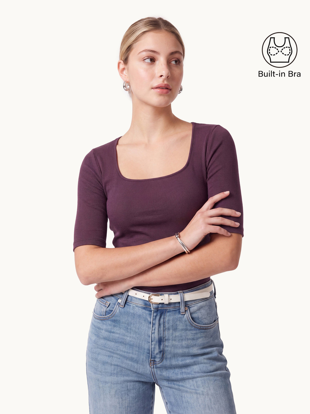 Eco-Mousse® Elbow Sleeve Bra Top
