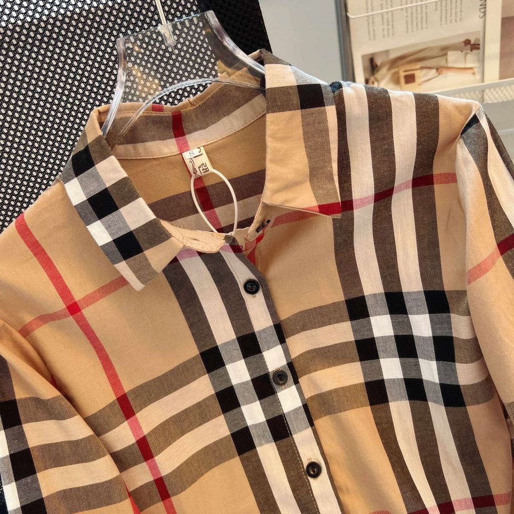 New Fashion Plaid Shirt All-match Casual Shirt 1024072610