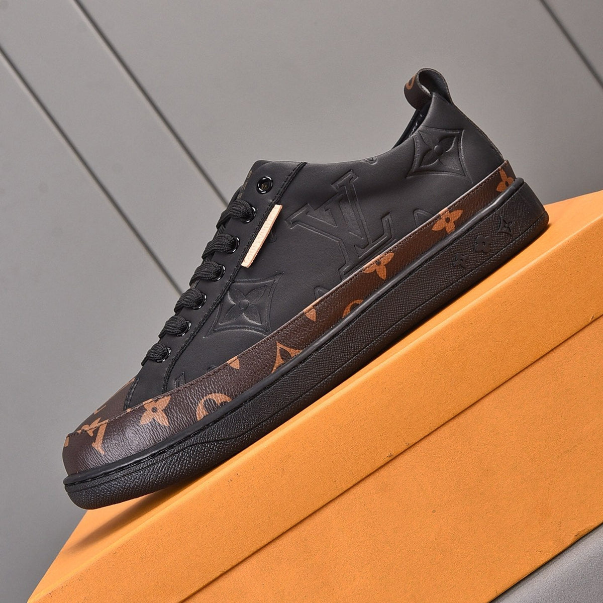 Luxury Pattern Two Tone Trendy Low-top Shoes