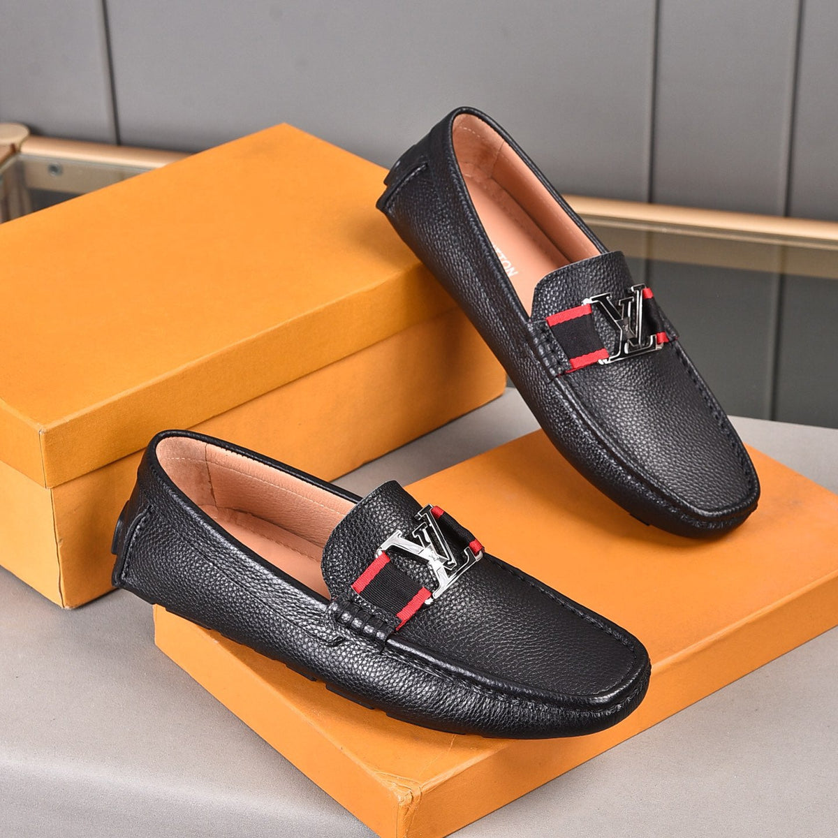 Business formal dress slip on shoes