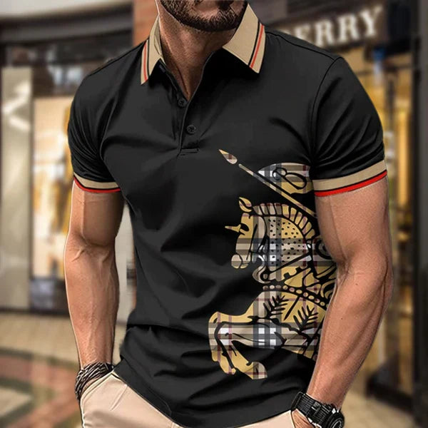 Men Summer Fashion Print Polo shirt 3D1024062121