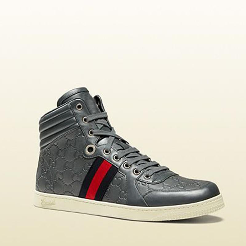 Men Street Fashion Leather high-top Shoes