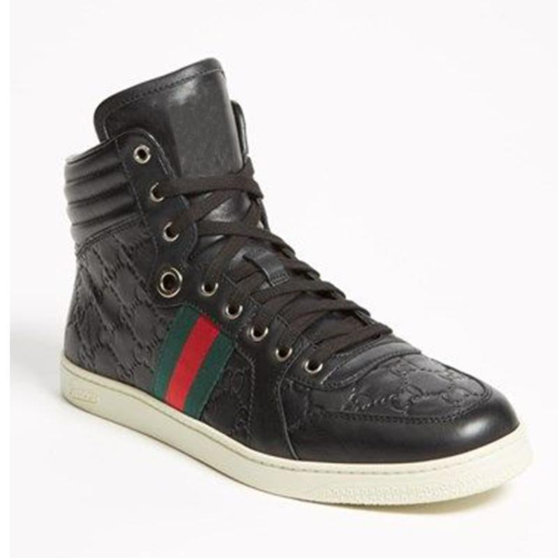 Men Street Fashion Leather high-top Shoes