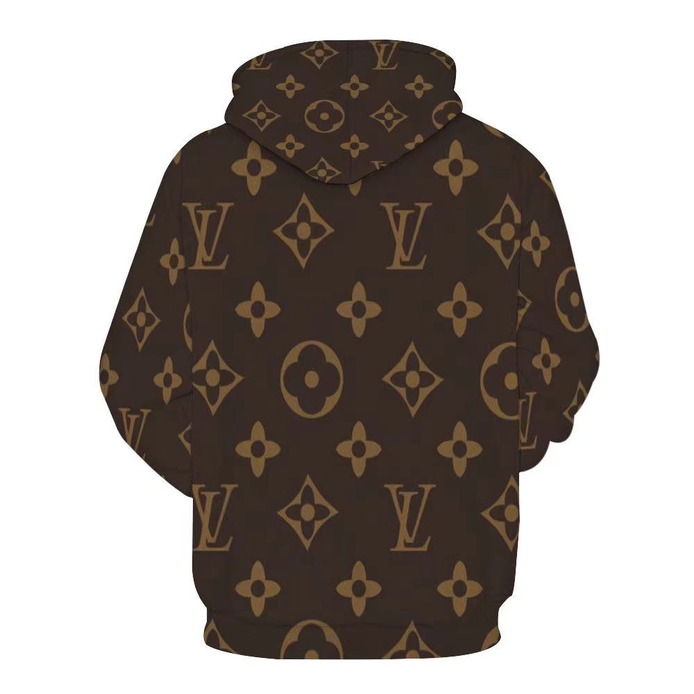 V Logo Loose printed hooded