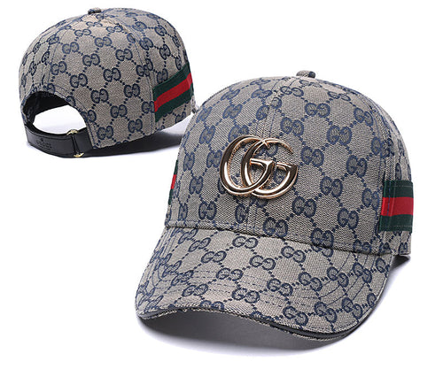 Branded canvas print two-letter baseball cap