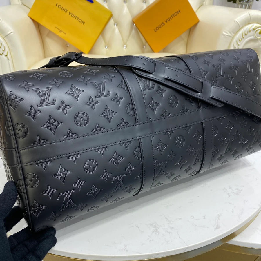 2024 new pure black printed travel storage bag PD0424041906