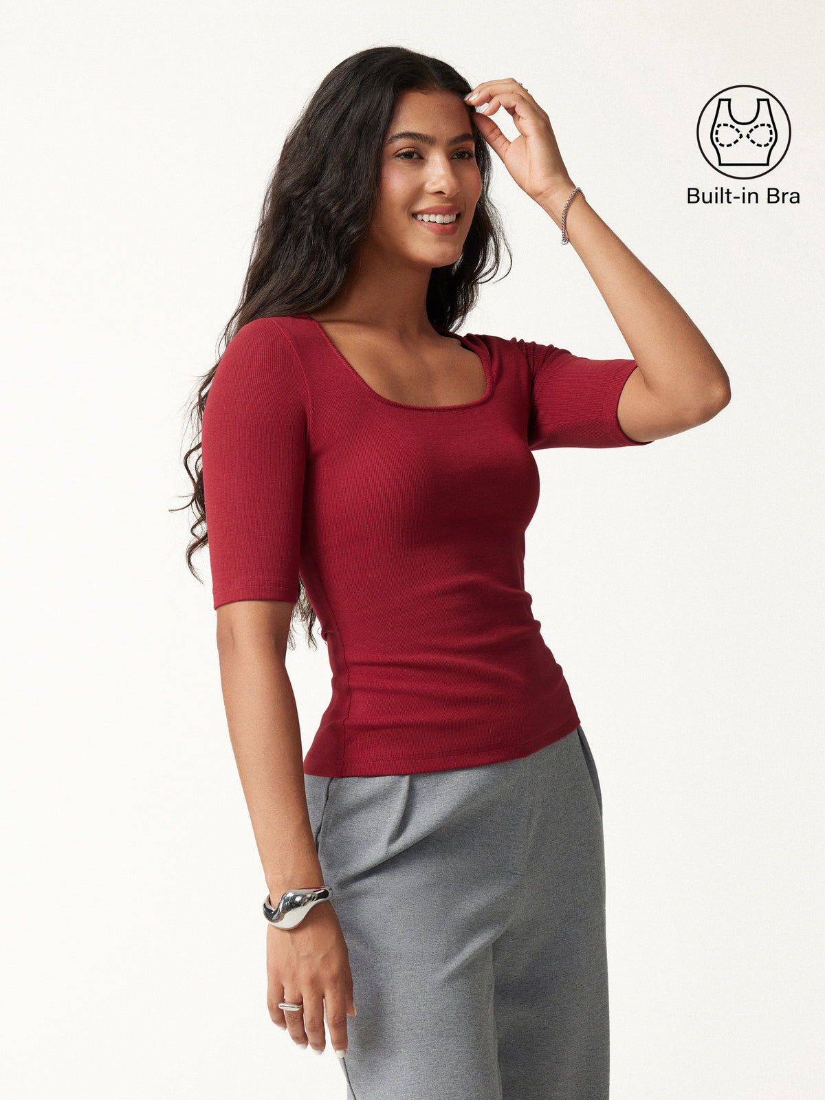 Eco-Mousse® Elbow Sleeve Bra Top