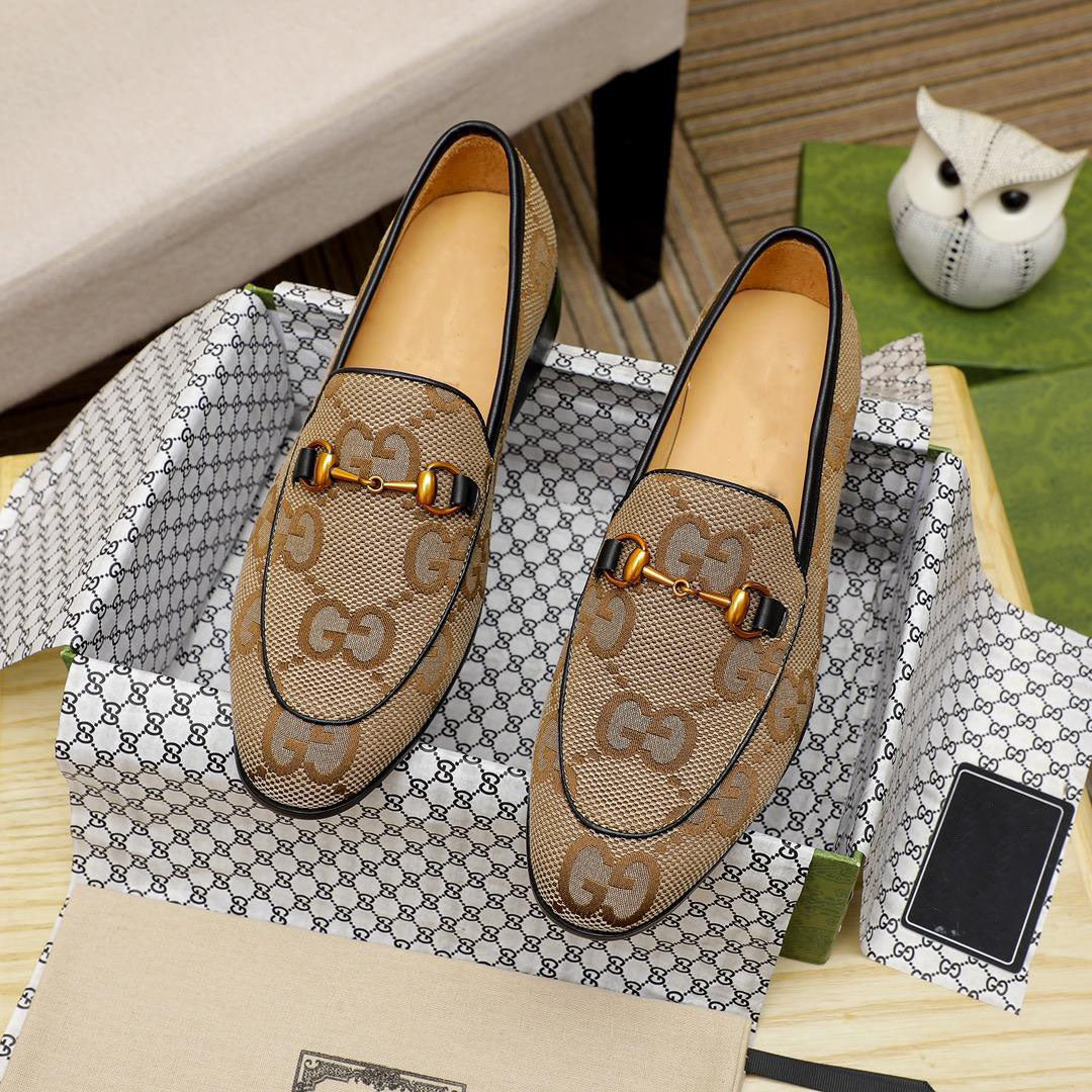 Fashion Lace-Up Presbyopia Brown Pattern Loafers
