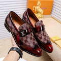 Classic Leather Up Dress Shoes Loafer Slip-On Shoe V102