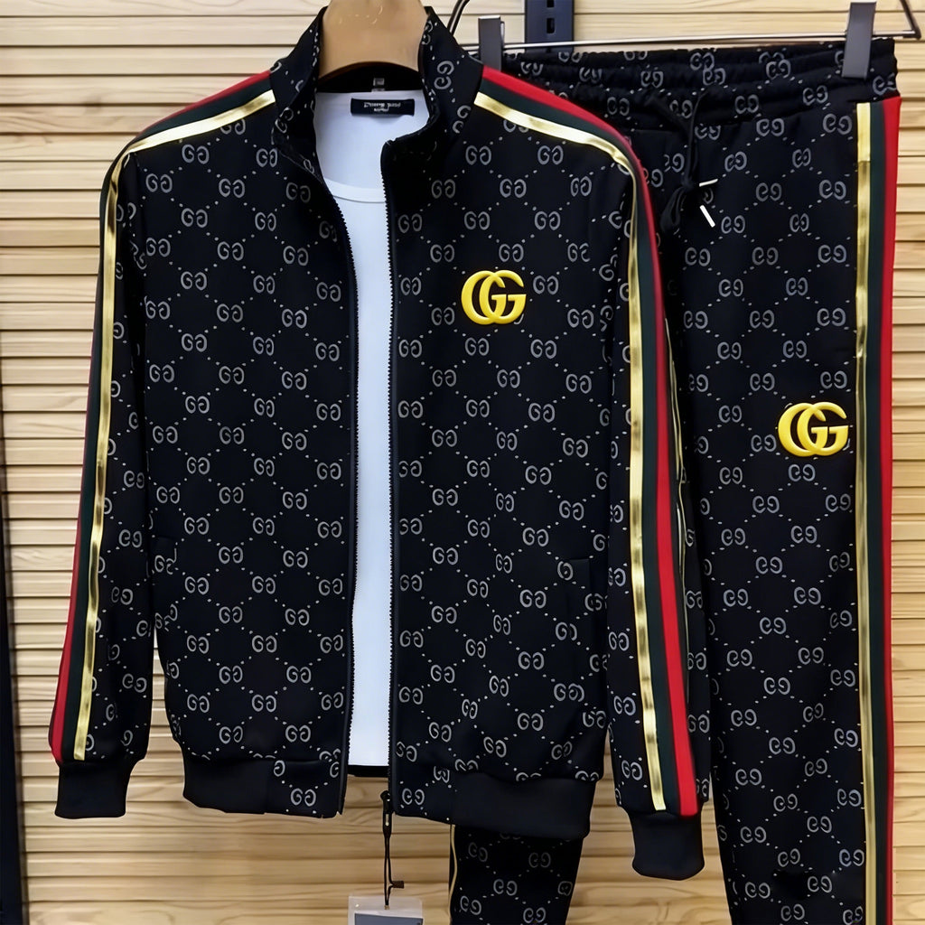 New men's casual sports suits high-end atmospheric fashion versatile slim soft and comfortable men's clothing